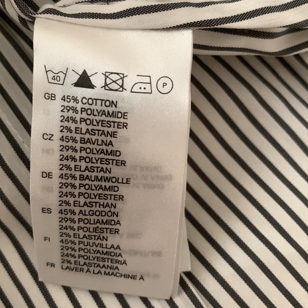 Striped button down collared blouse - Picture 3 of 5